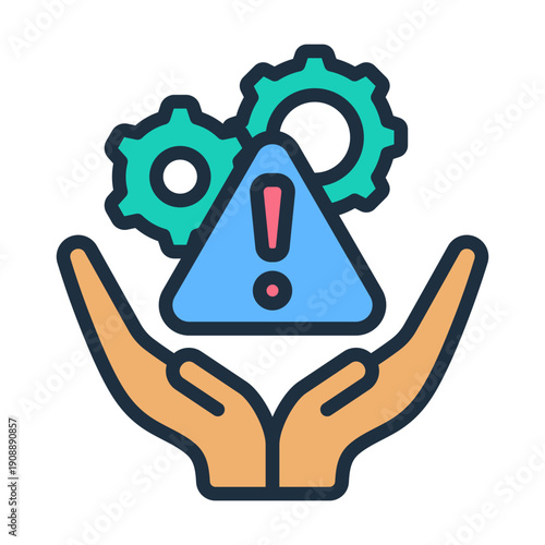 Incident Command Icon - Lineal Color