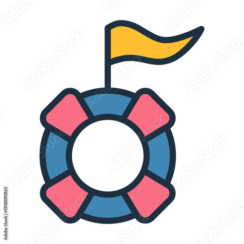 Rescue Mission Icon - Lineal Color