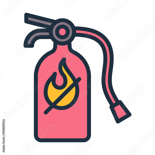 Fire Extinguisher Icon - Lineal Color