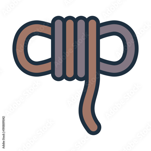 Rescue Rope Icon - Lineal Color