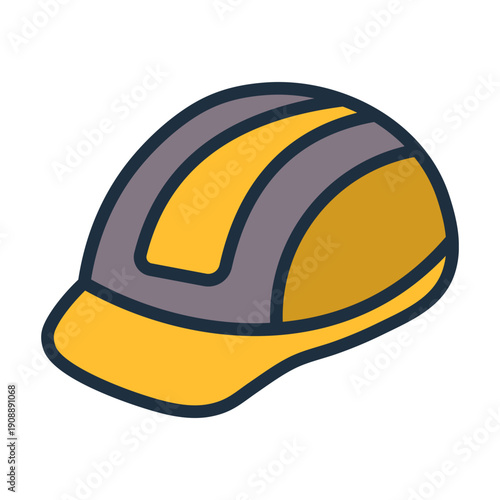 Safety Helmet Icon - Lineal Color