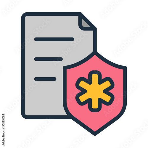 Insurance Claim Icon - Lineal Color