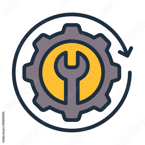 Utility Restoration Icon - Lineal Color