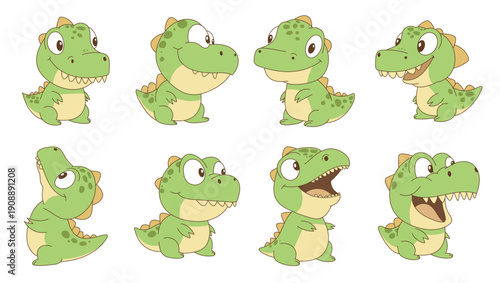 cute crocodile clipart design illustration