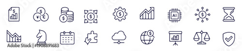 business consulting icons vector design 