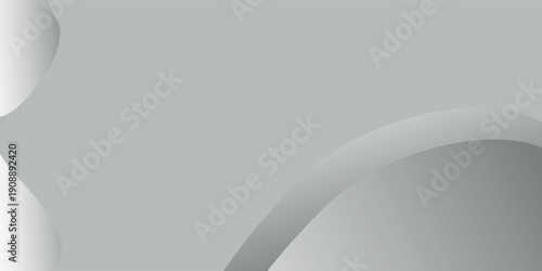 Silver foil background with soft flowing shapes and smooth layered curves. Modern minimalist backdrop
