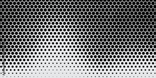 Dotted gradient vector illustration, white and black halftone background