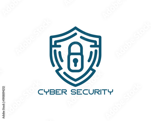 Cyber security flat logo vector data protection lock symbol Free Download Cyber security flat logo vector data protection lock symbol - GFXLoad