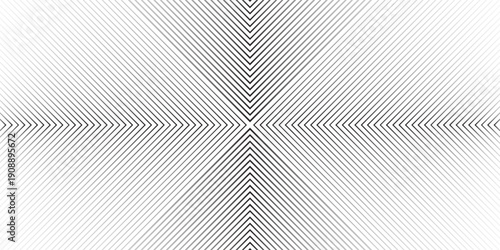 Black halftone arrow pattern. Repeated fading triangle gradation background. Arrows pointing to center direction backdrop. Vector thin to thick speed line concept texture for poster, banner, cover