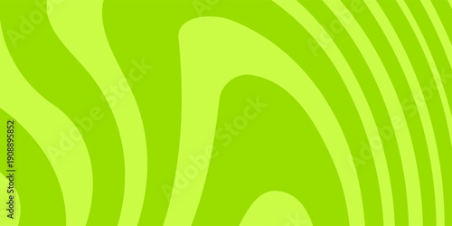 Abstract green background with hypnotic wavy lines pattern. Fresh and natural background. vector eps 10.