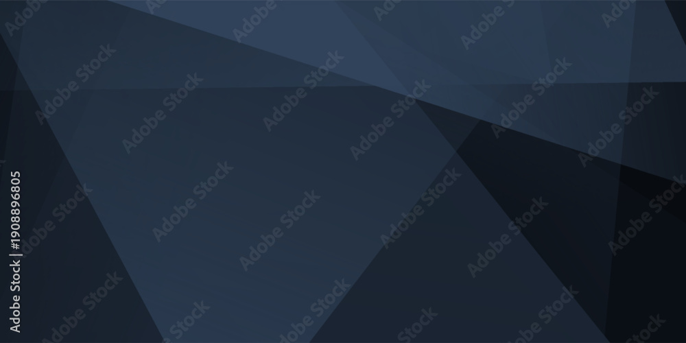 Fototapeta premium Modern black blue abstract background. Minimal. Color gradient. Dark. Web banner. Geometric shape. 3d effect. Lines stripes triangles.
