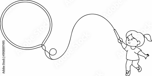 A child joyfully swings a large hula hoop in an open space