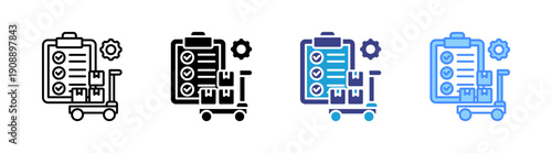 Procurement icon set multiple style collection