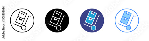 Trolleys  icon set multiple style collection