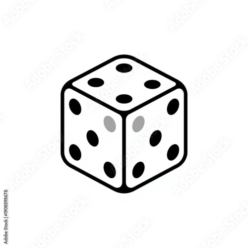 Dice on white background for gambling and games of chance