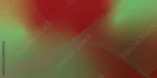 Green and red abstract shape grainy gradient background with black noisy texture wide banner design