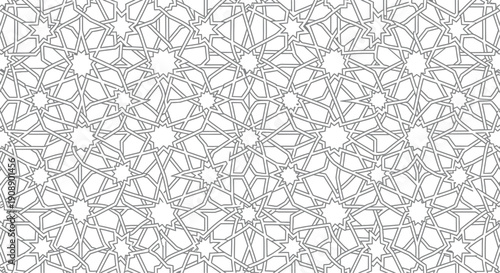 Gray Geometric Pattern on White Background