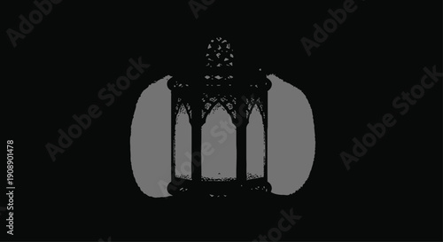 Gazebo Silhouette against Moonlight