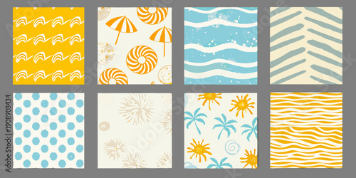 A collection of colorful patterned backgrounds in a grid arrangement