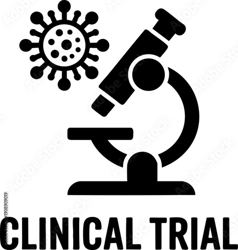 Clinical Trial Line Icon – Medical Research, Laboratory Testing and Healthcare Symbol