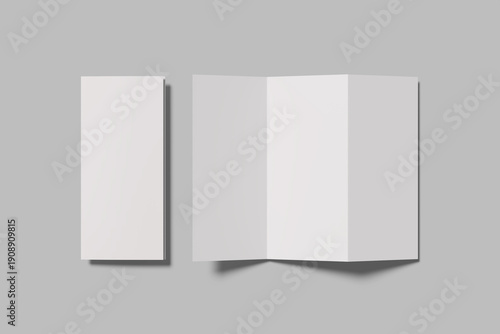 Bild auf Leinwand Trifold Brochure Blank Mockup