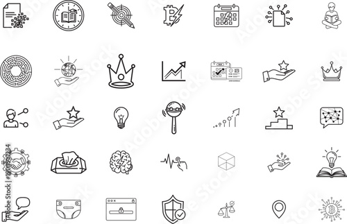  Icons set including human organs and healthcare symbols