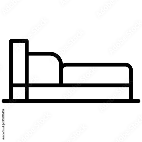 Minimalist line icon representing rest and quality sleep cycles
