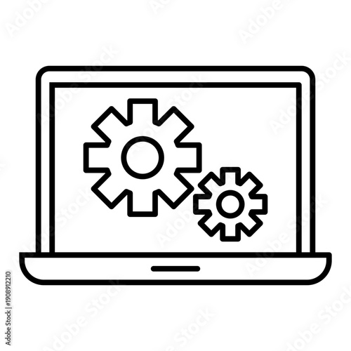 IT engineering line icon with editable stroke