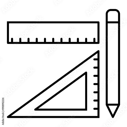 measurement line icon with editable stroke