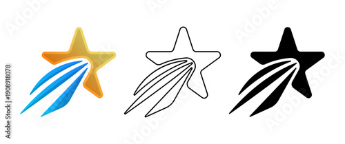 Magic starlight shining star icon vector illustration