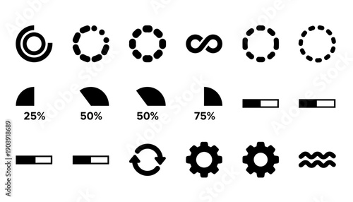 Loading & Processing Icons - Solid Filled Spinner and Progress Icons for SaaS UI