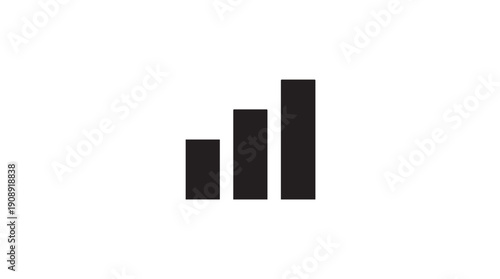 Free Download Black Vertical Bar Graph Icon Vector - GFXLoad