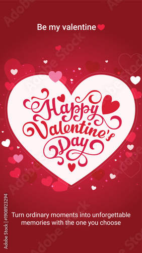 Happy valentines day greetings reel story post templates