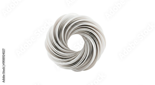 Abstract White Swirling Form