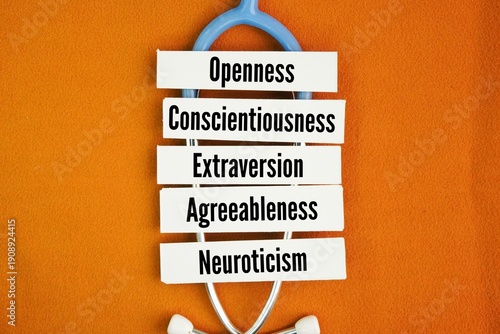 Fotografija What are the big 5 in psychology? Openness, Conscientiousness, Extraversion, Agreeableness, and Neuroticism