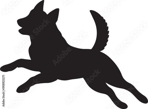 A simple black silhouette of a butterfly with delicate curved antennae