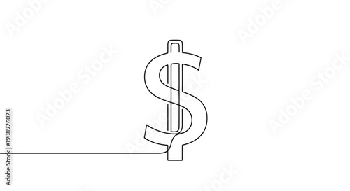 Bold dollar sign icon for finance and economic concepts