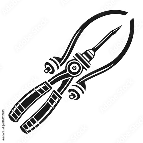 A pair of pliers with a sharp pointy tip Vector