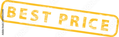 Golden Best Price stamp or badge, vector discount label, for marketing or advertising, Isolated on transparent background, png