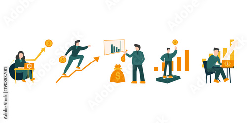Business Finance Flat Illustration