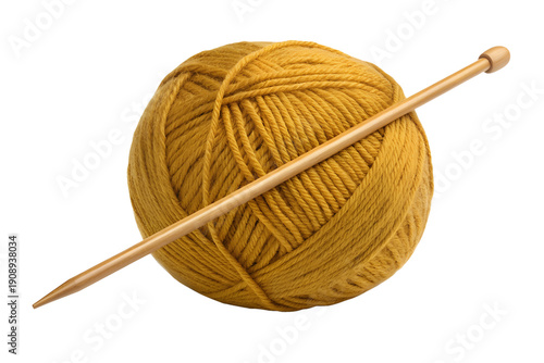 Ball of wool and yarn for knitting isolated on white background