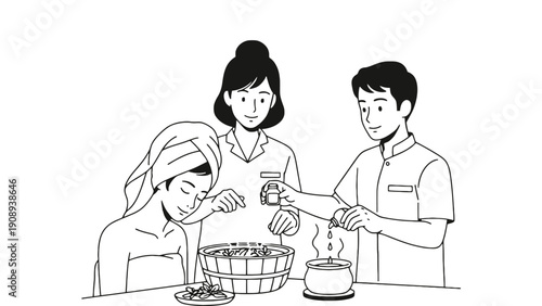 Caring hands offer soothing aromatherapy for relaxation and well-being