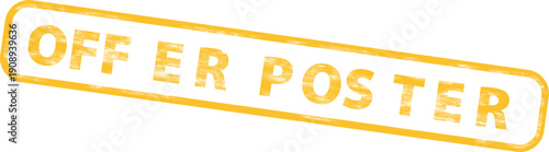 Golden Offer Poster Stamp, Vector Illustration for Marketing or Advertising, Isolated on Transparent Background, png