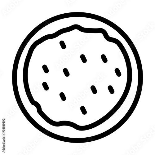 chocolate cake line icon