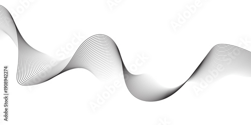 Elegant abstract sine wave line background with smooth gradient flow and minimal style.