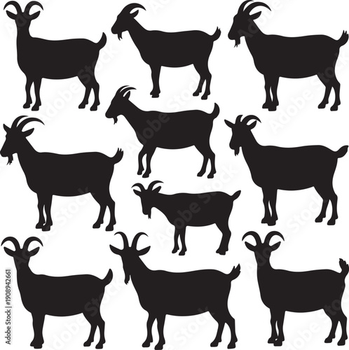 goat silhouettes