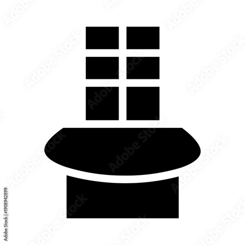 chocolate bar glyph icon