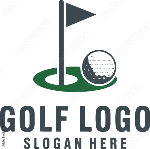 Golf logo design vector template, Vector label of golf, Logo of golf championship, illustration, Creative icon, design concept