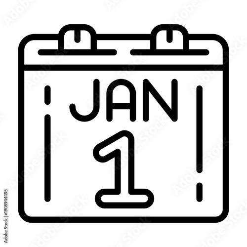 January 1 Icon Design