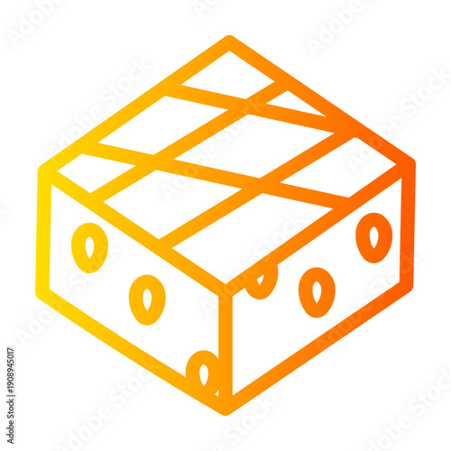 brownie gradient icon